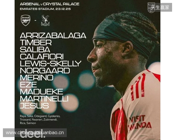 阿森纳vs水晶宫：热苏斯、凯帕首发，恩凯蒂亚战旧主